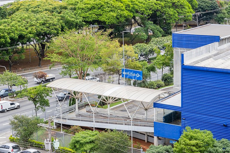 Apê Uau! a 150 m do Metrô com piscina e academia