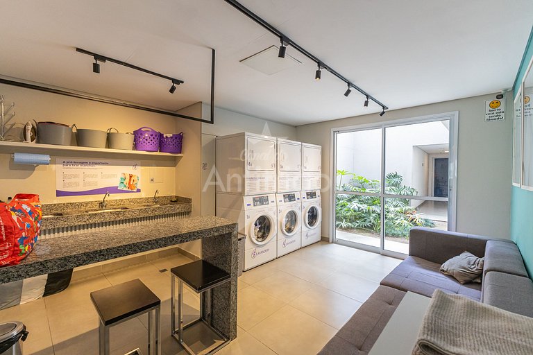 Apê Uau! a 150 m do Metrô com piscina e academia