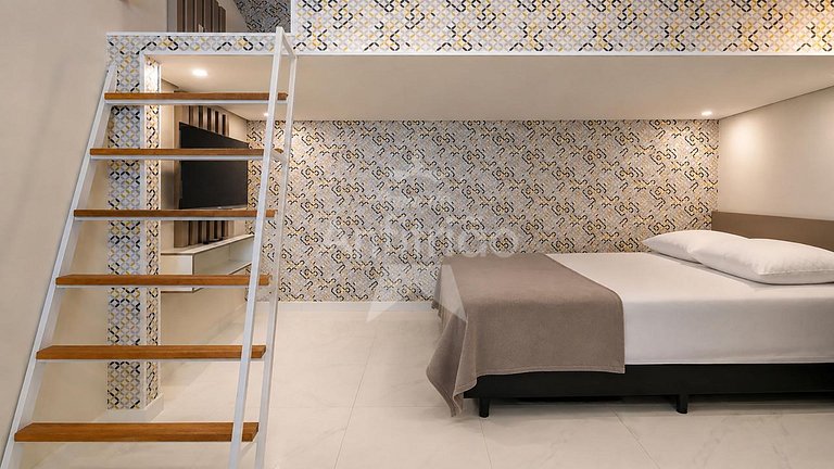 Vilinha Boituva | Mini loft com mezanino 4 pessoas