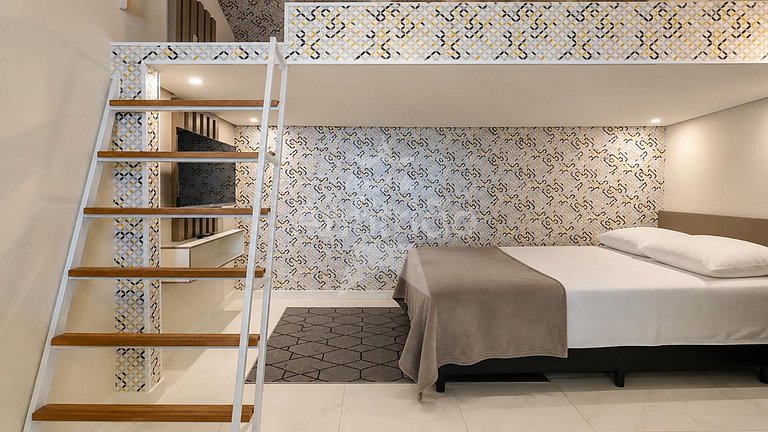 Vilinha Boituva | Mini loft com mezanino 4 pessoas